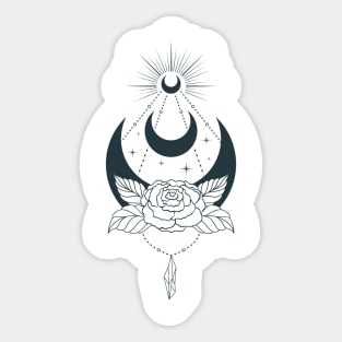 Hand Drawn Mystical Moon Sticker